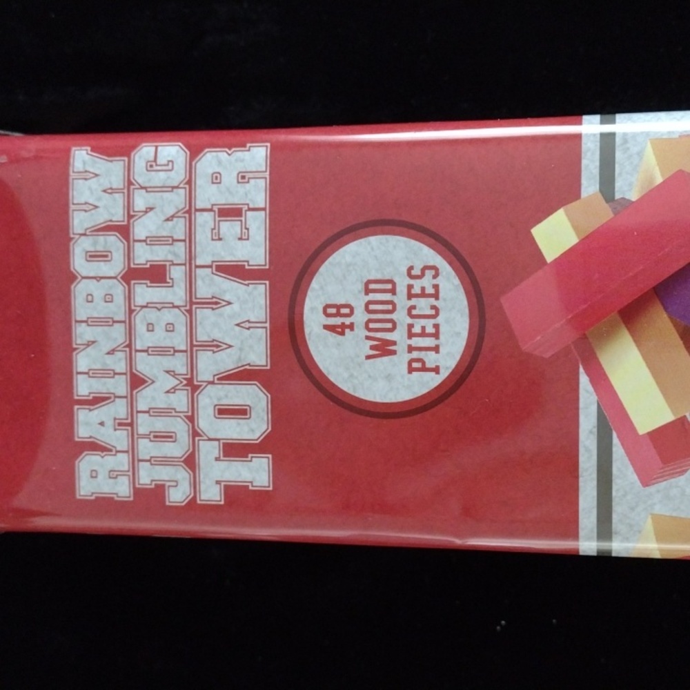 Game Rainbow Jumbling Tower 48 wood pieces Ages 6+
